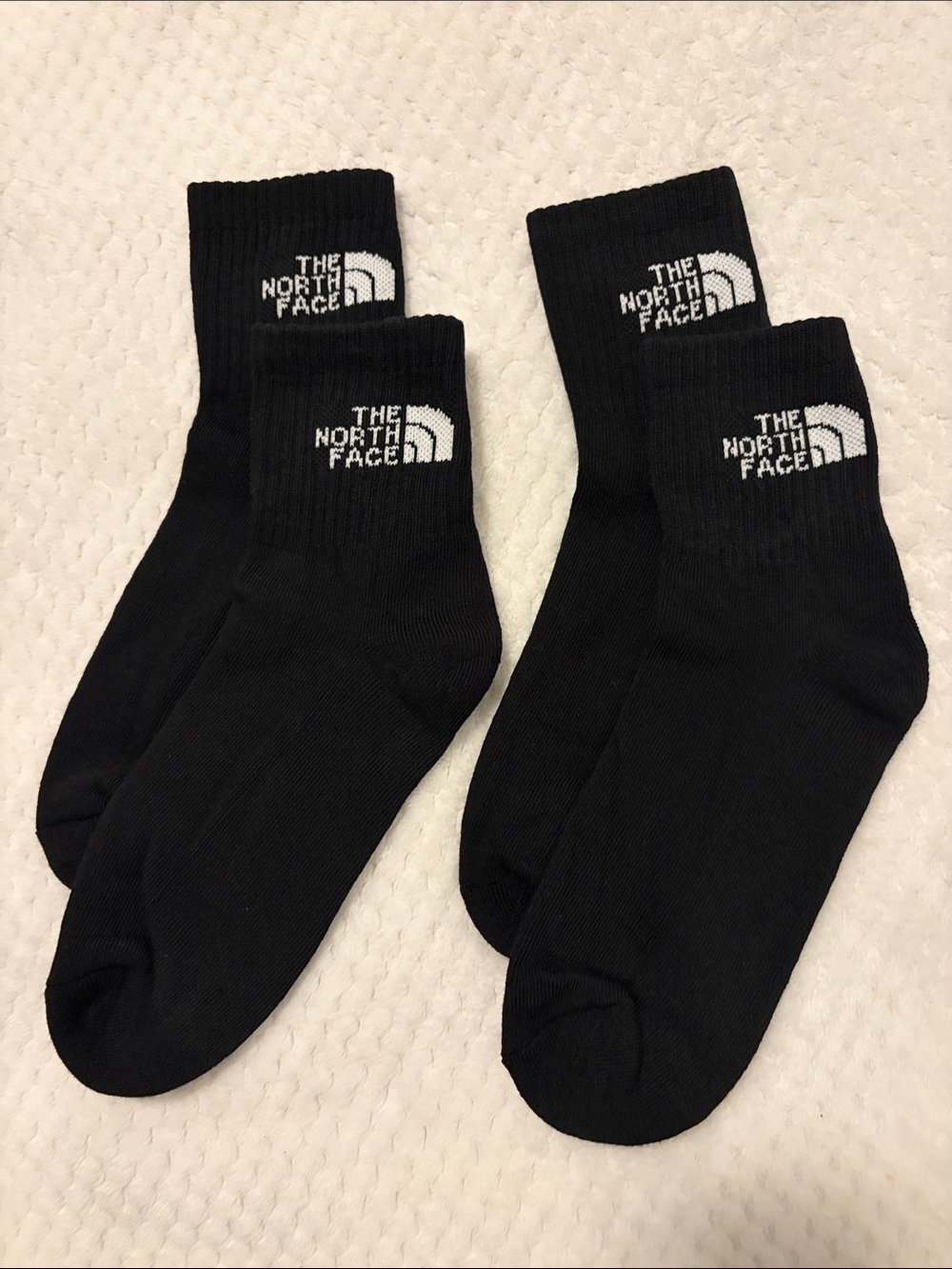 NWOT The North Face Black Quarter Socks - 2 Pairs - Large - Picture 4 of 4